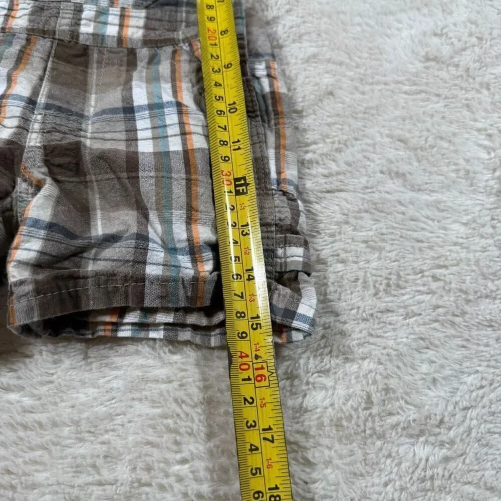 Vintage OshKosh B’Gosh Brown Plaid Boys Overalls